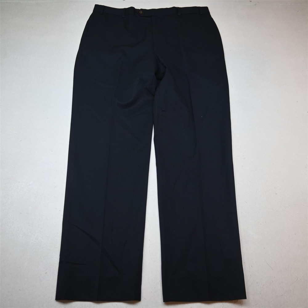 Brooks Brothers 38x34 Navy Blue 100% Wool Madison Classic Straight Dress Pants
